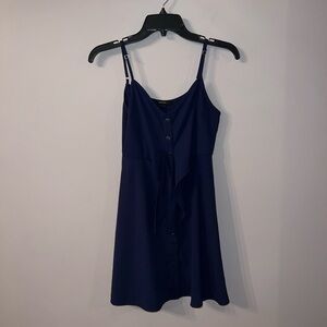 Navy blue forever, 21 button down dress with Bow size small